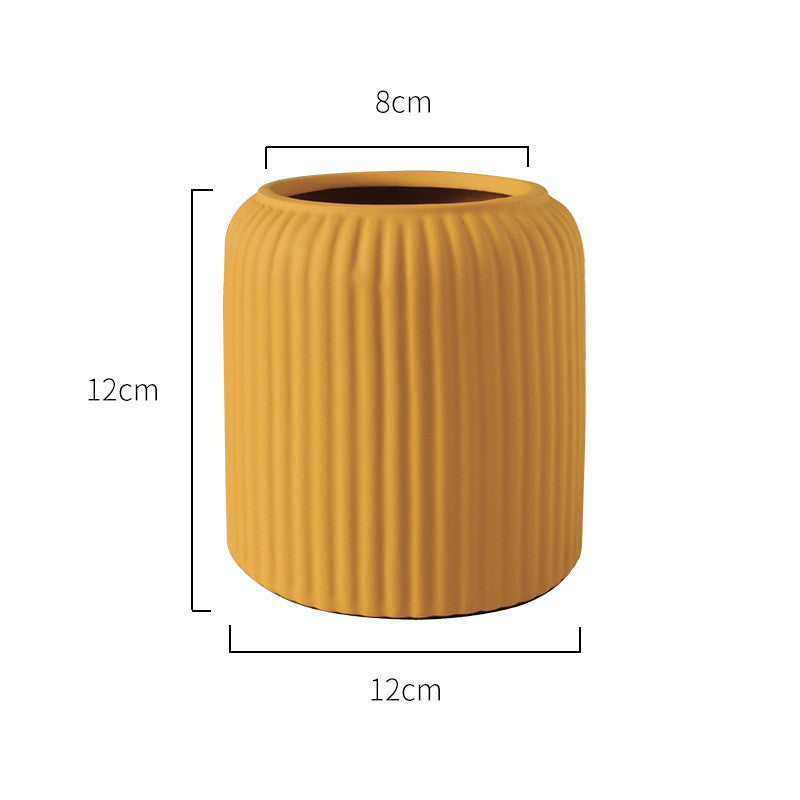 Nordic simple origami ceramic vase ornaments