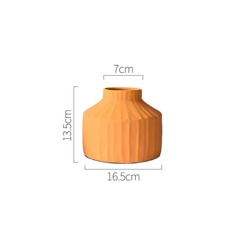 Nordic simple origami ceramic vase ornaments
