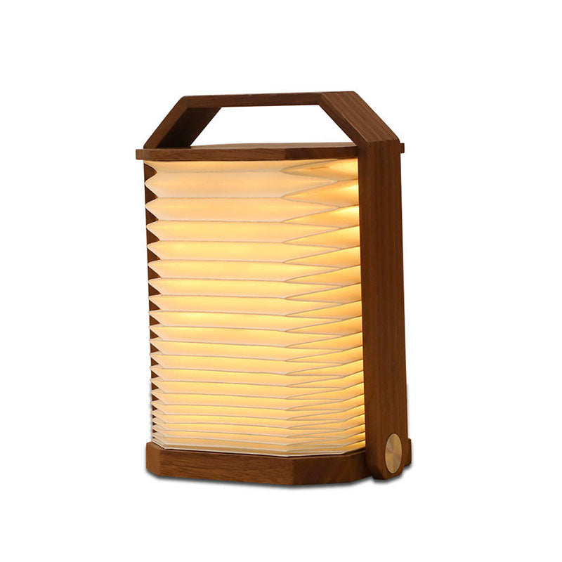 Handcrafted Wooden Hand Bedside Lamp