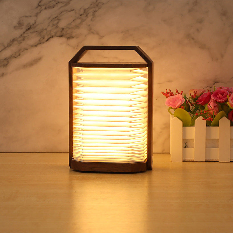 Handcrafted Wooden Hand Bedside Lamp