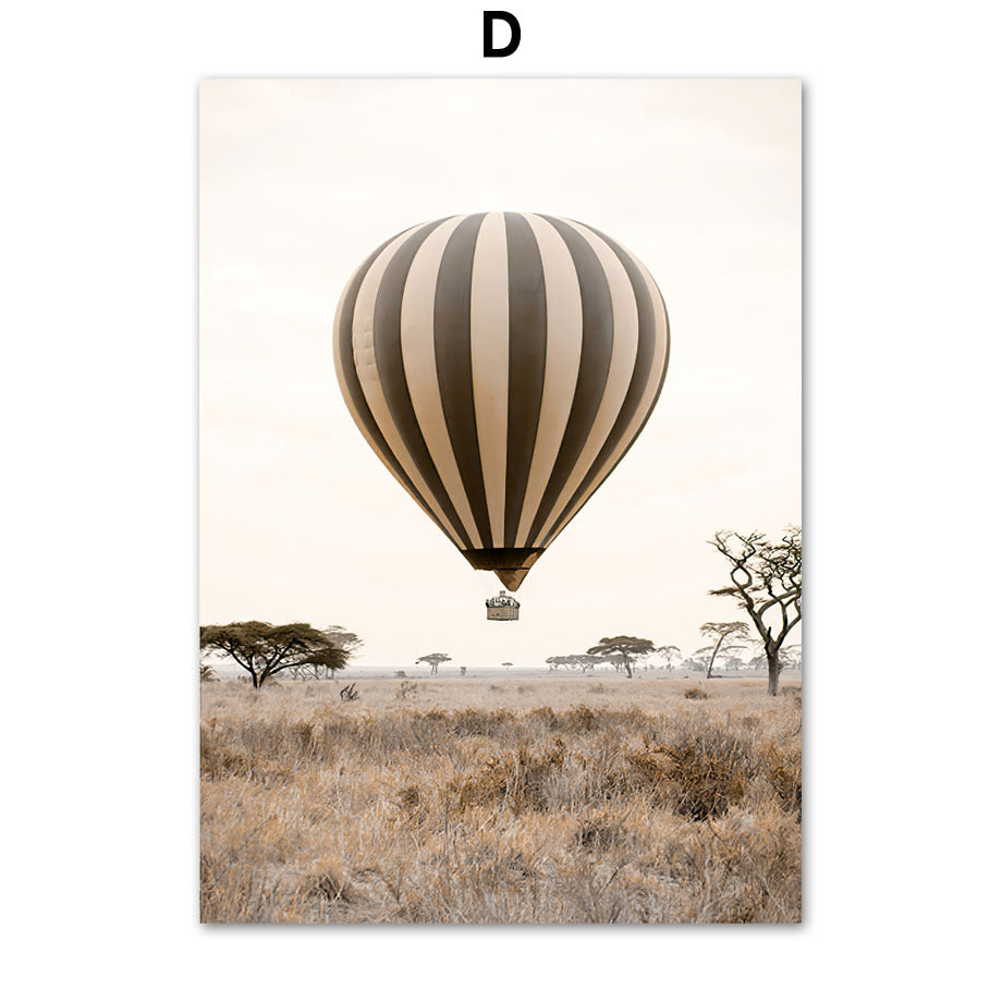 Nordic Paris Hot Air Balloon Canvas Art