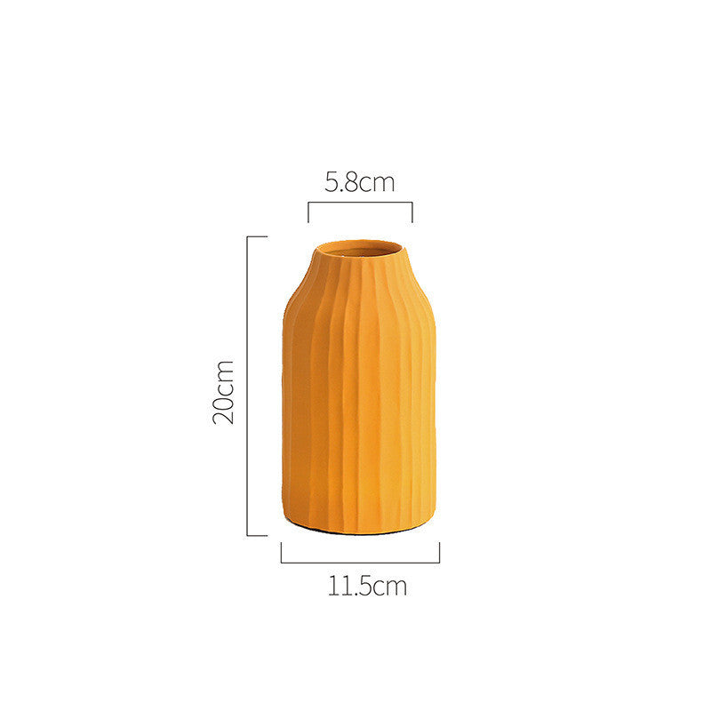 Nordic simple origami ceramic vase ornaments