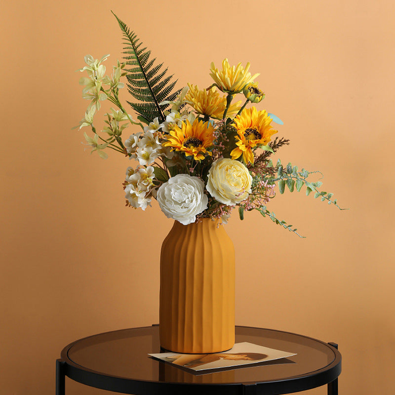 Nordic simple origami ceramic vase ornaments