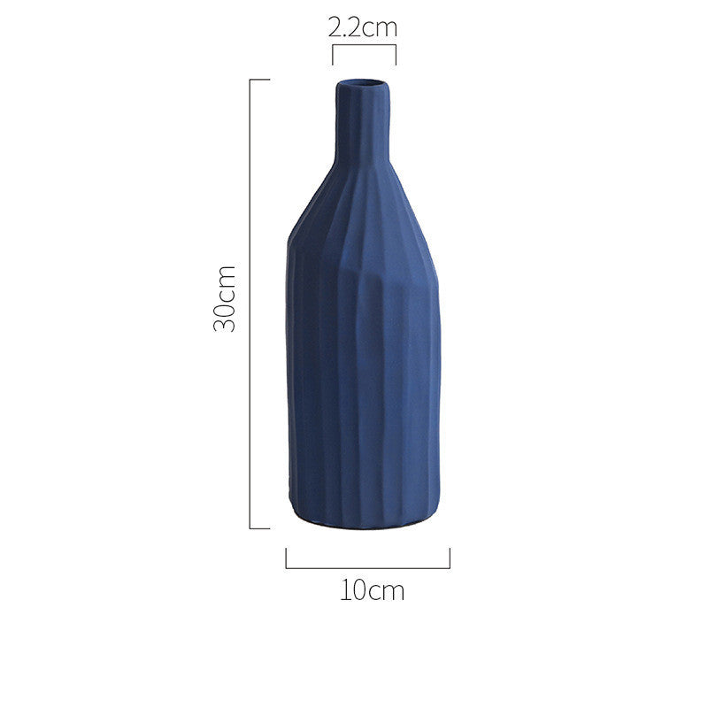 Nordic simple origami ceramic vase ornaments