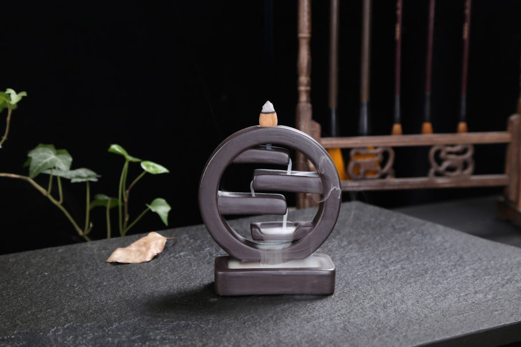 Square Ceramic Backflow Incense Burner