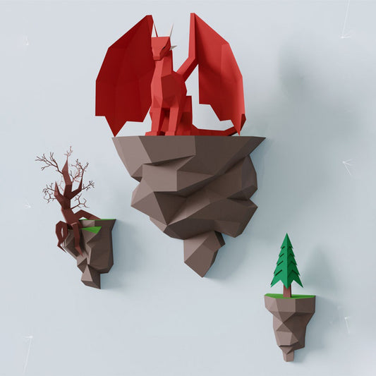 Dragon Paper Model Wall Hanging