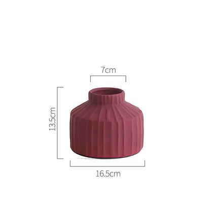 Nordic simple origami ceramic vase ornaments