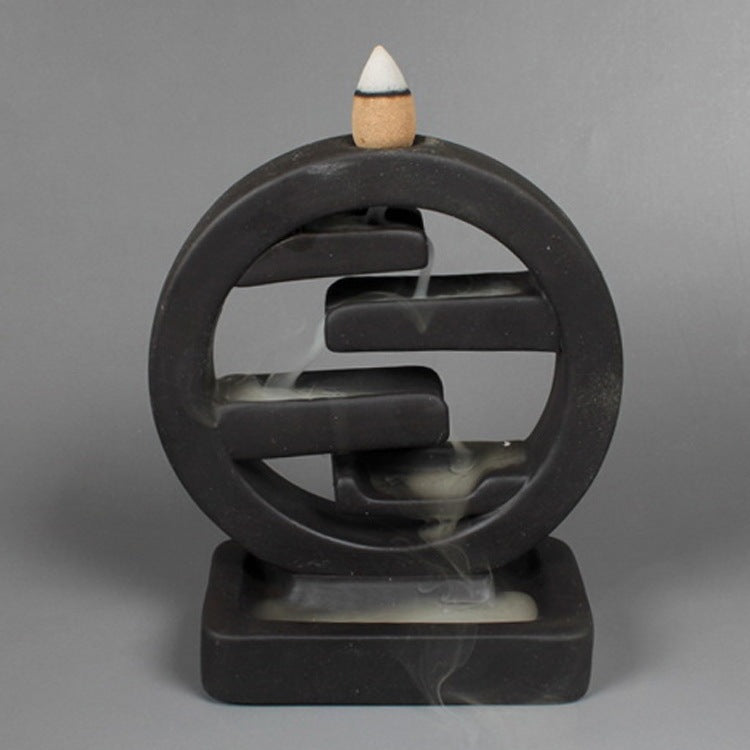 Square Ceramic Backflow Incense Burner