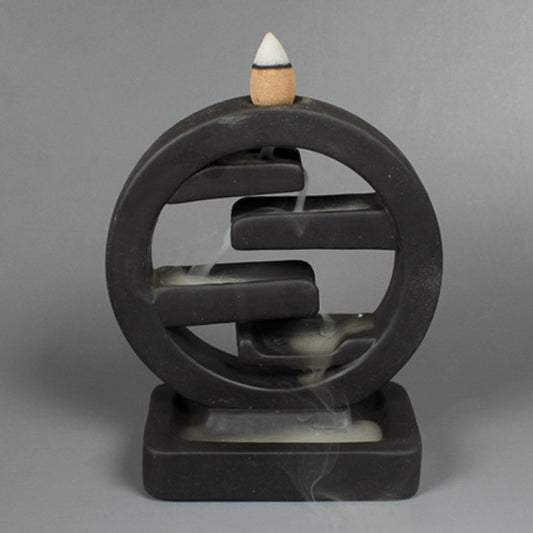 Square Ceramic Backflow Incense Burner