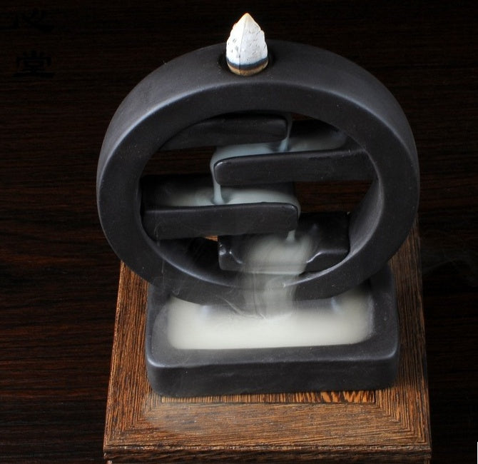 Square Ceramic Backflow Incense Burner
