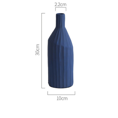 Nordic simple origami ceramic vase ornaments