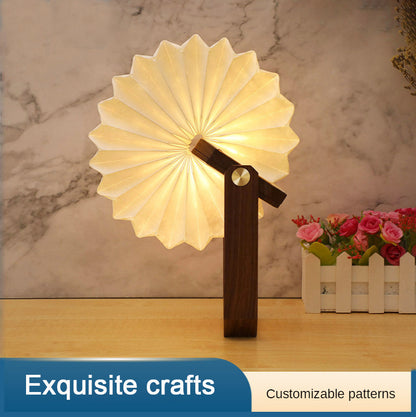 Handcrafted Wooden Hand Bedside Lamp