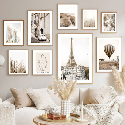 Nordic Paris Hot Air Balloon Canvas Art